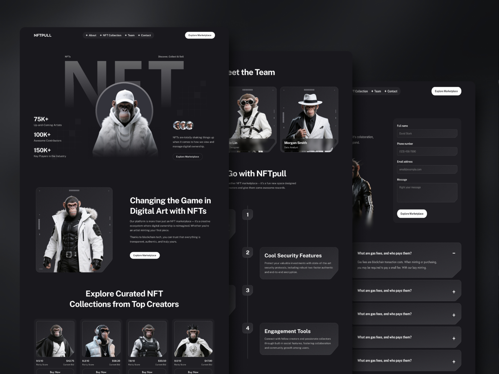 NFTPull — Free Website Template for Framer