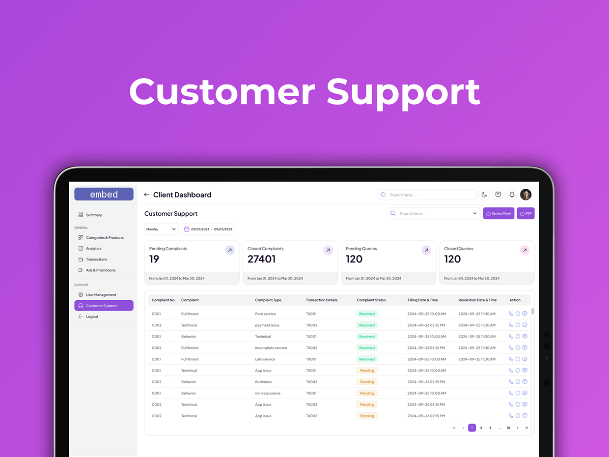 SaaS Dashboard UI/UX , Admin & Client Portal Image 3