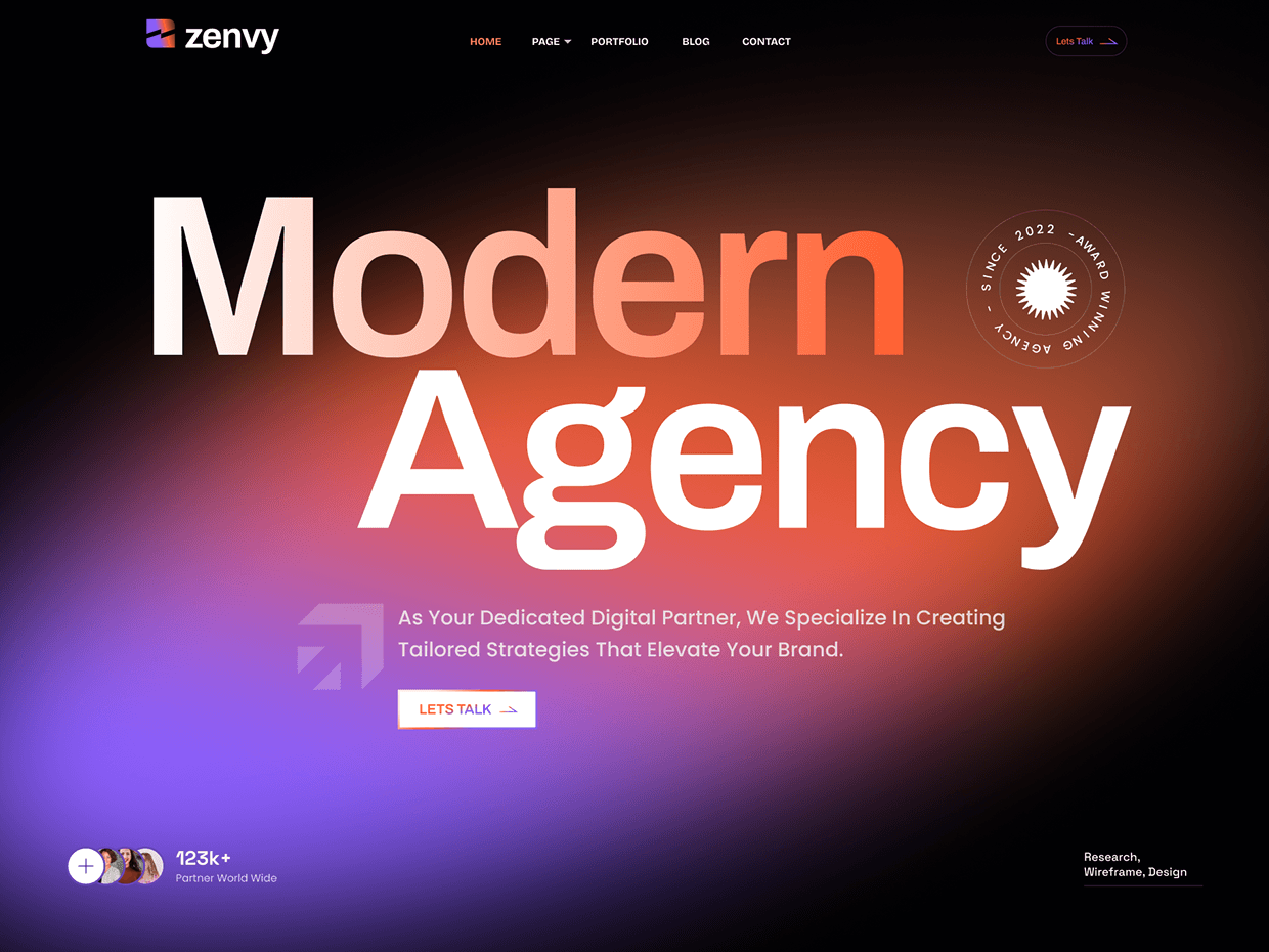 Modern Agency Website Concept — Zenvy
