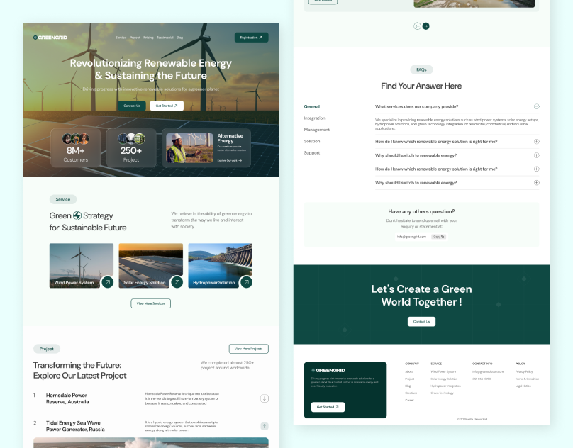 Landing Page UI Design - GreenGrid