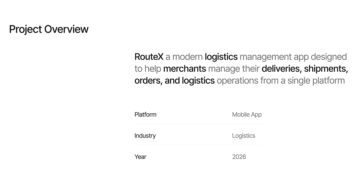 Routex - Logistics App for Merchant | UI/UX Design Image 0