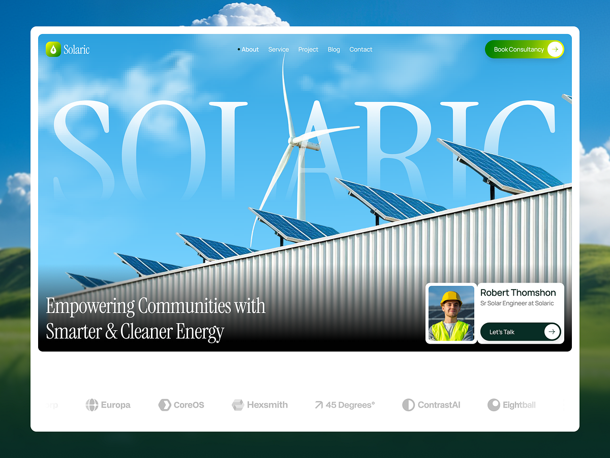 Solaric - Solar Energy About Page UI Image 0