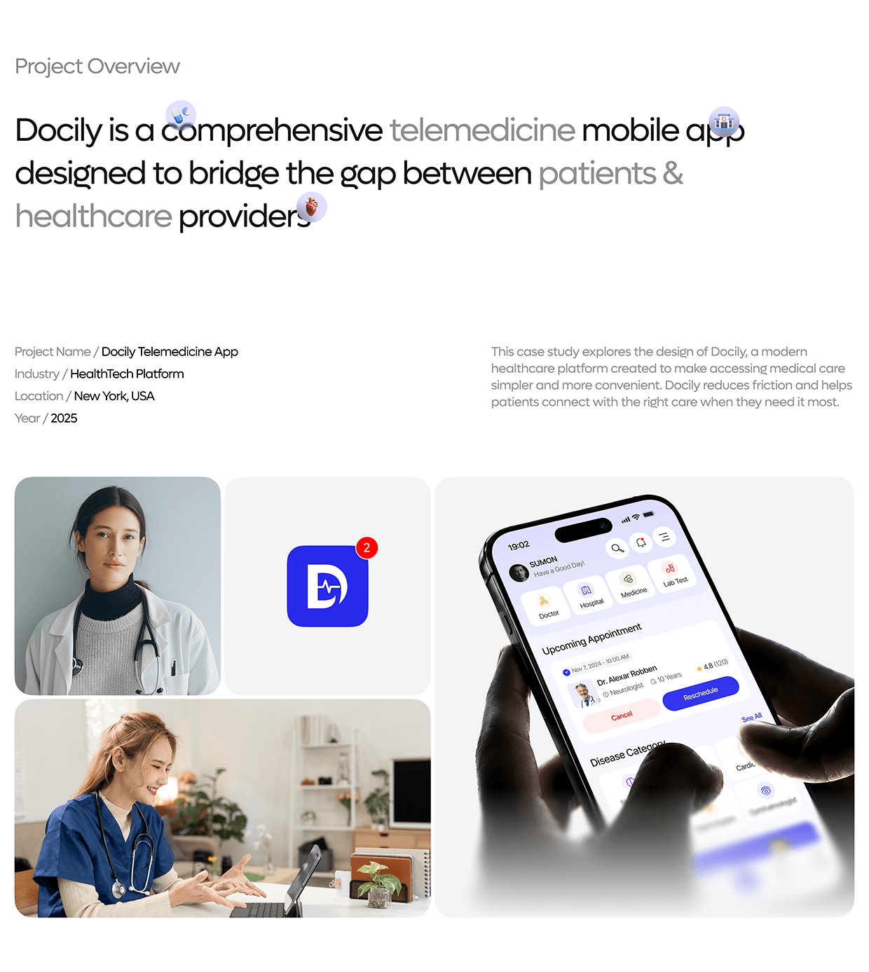 Docily | Telemedicine App | UI-UX Design Image 0
