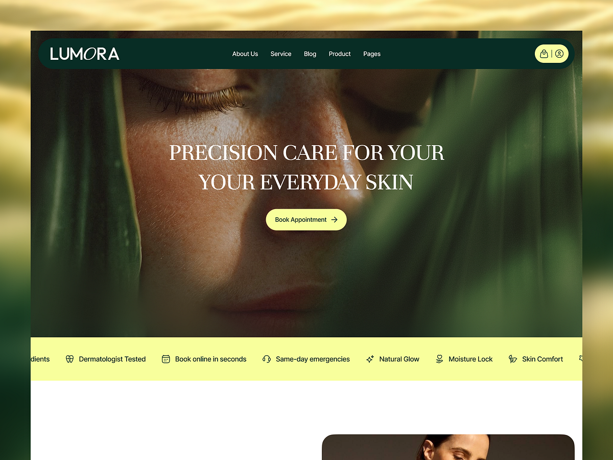 LUMORA - Women Skincare Solution Web UI