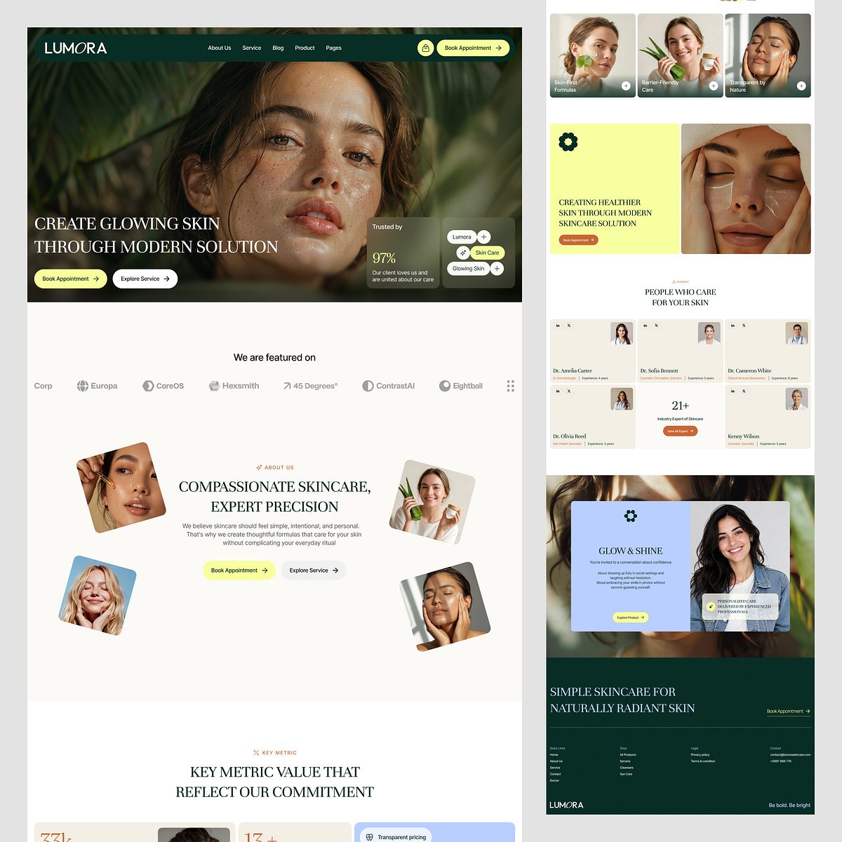 LUMORA - About Us Page UI Design Image 0