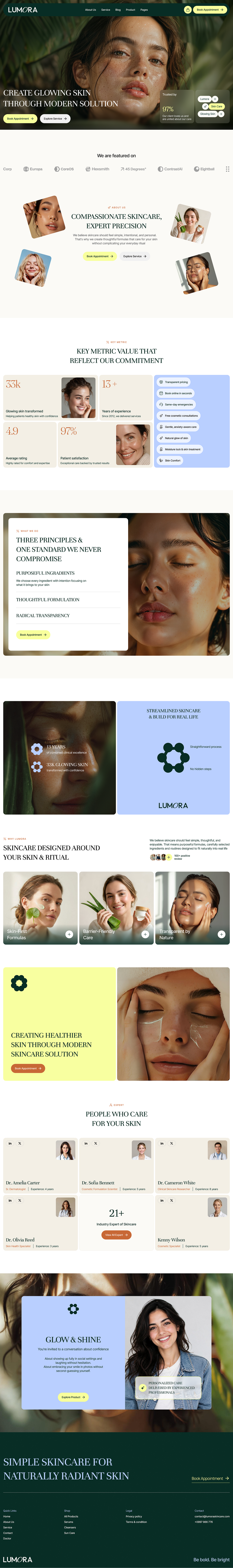 LUMORA - About Us Page UI Design Image 3
