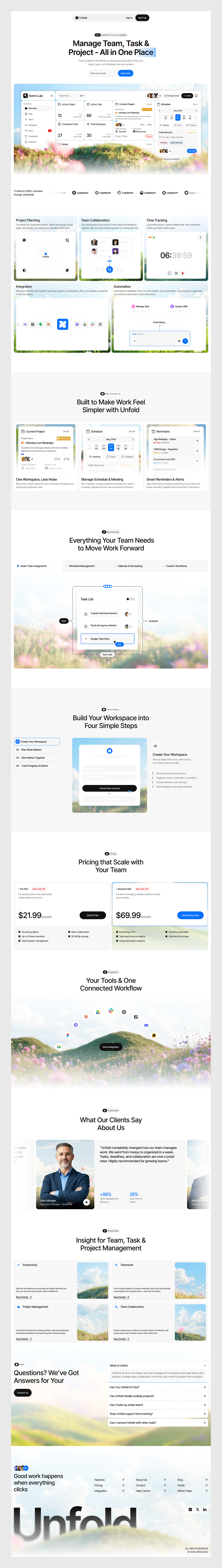 Unfold - SaaS Landing Page UI Image 4