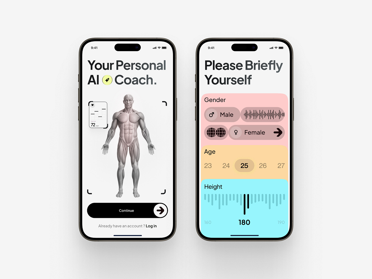 AI-Powered Fitness Coach Mobile App Design