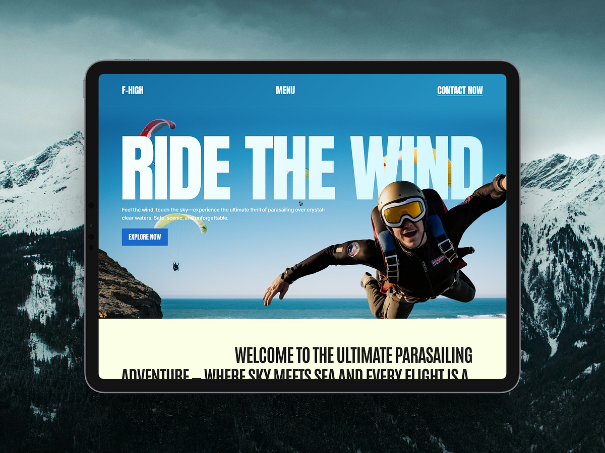 F-HIGH Hero Section – UI/UX Design Image 0