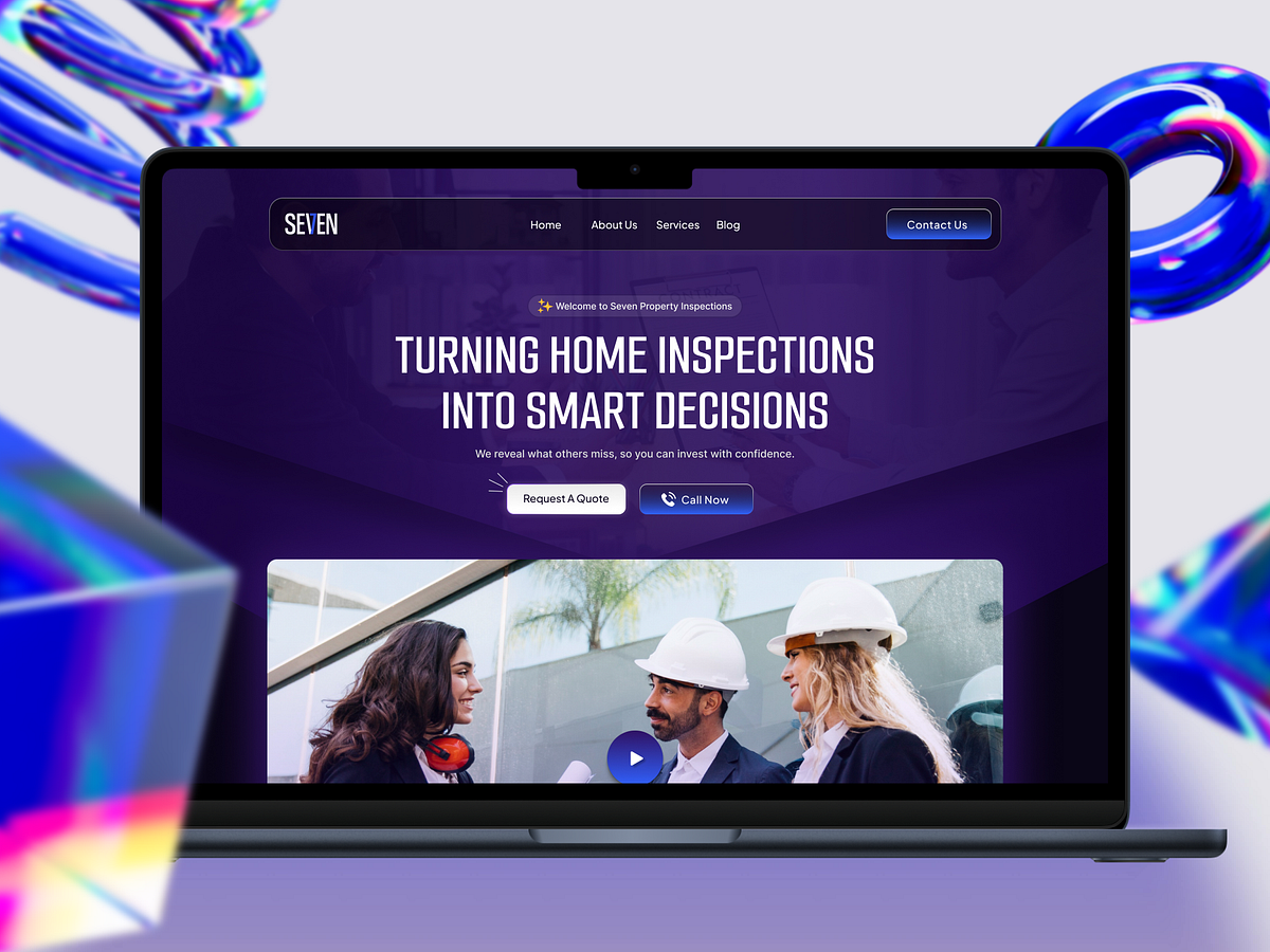 Seven Property Inspection – Landing Page UIUX Design Image 0