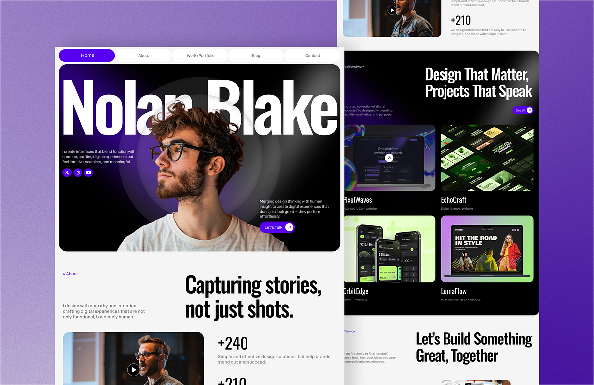 Modern Portfolio Website – Nolan Blake