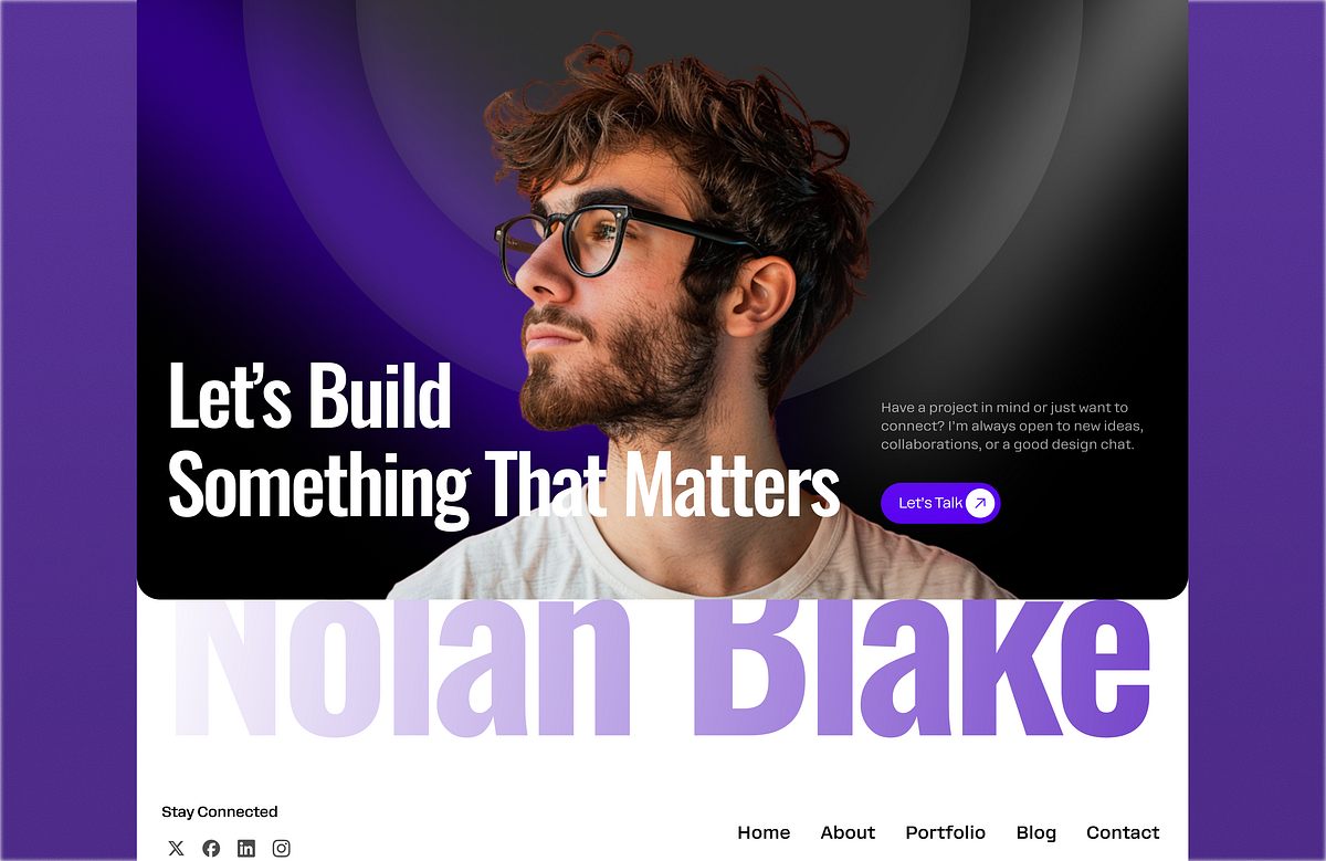 Modern Portfolio Website – Nolan Blake Image 1