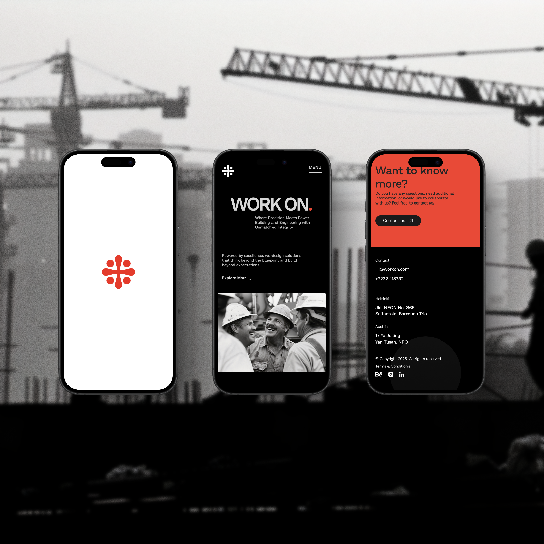 WORK ON - Construction Website Mobile UI/UX