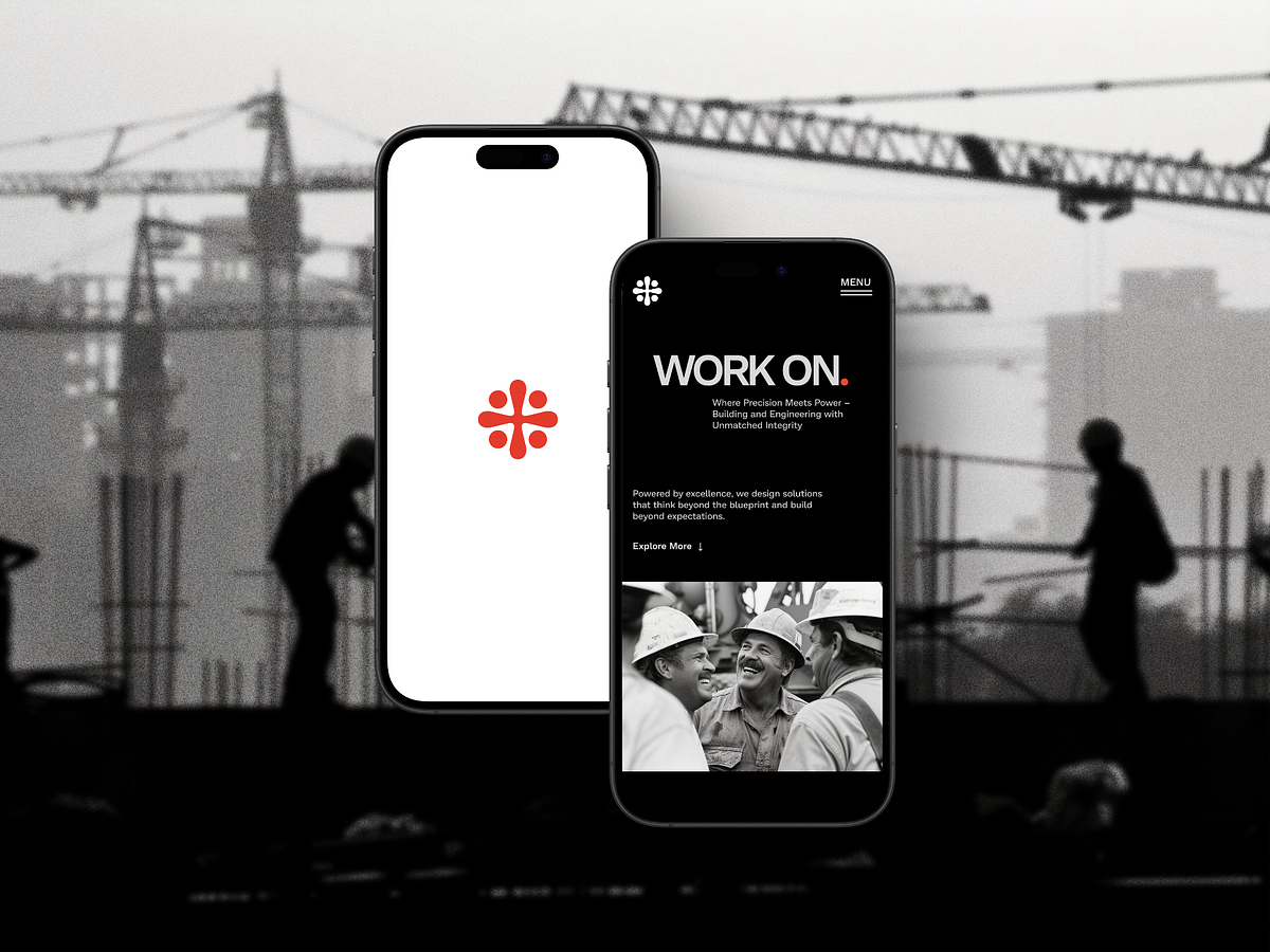 WORK ON - Construction Website Mobile UI/UX Image 0