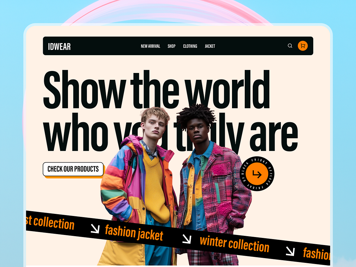 IDWEAR – Fashion Landing Page Design Image 0