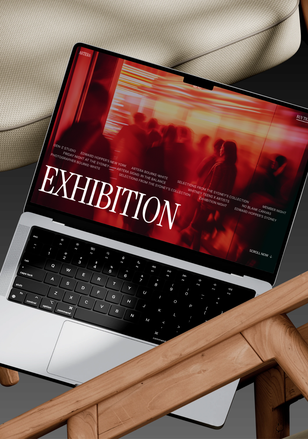 ARTERA – Exhibition Landing Page UI/UX Design Image 1