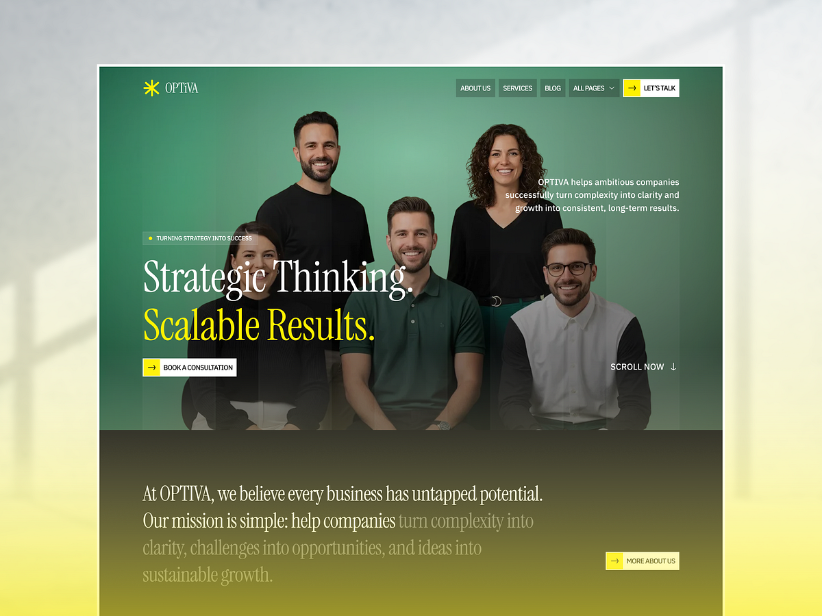 OPTIVA — Business Consulting Landing