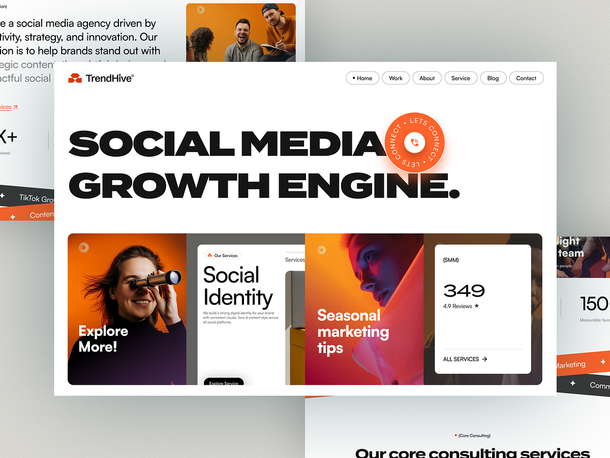 TrendHive – Social Media Agency / Digital Agency Website Design