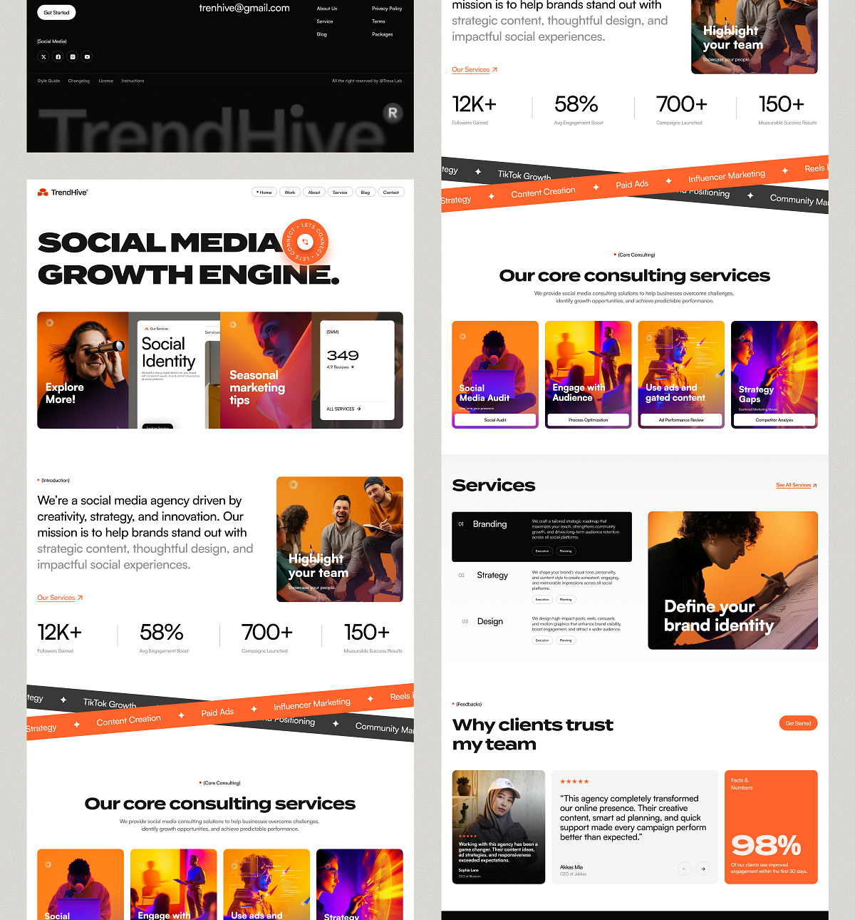 TrendHive – Social Media Agency / Digital Agency Website Design Image 0