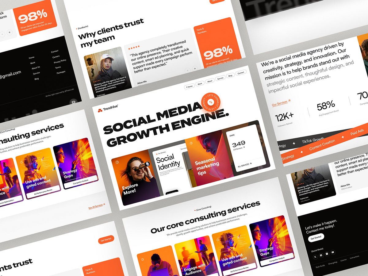 TrendHive – Social Media Agency / Digital Agency Website Design Image 1