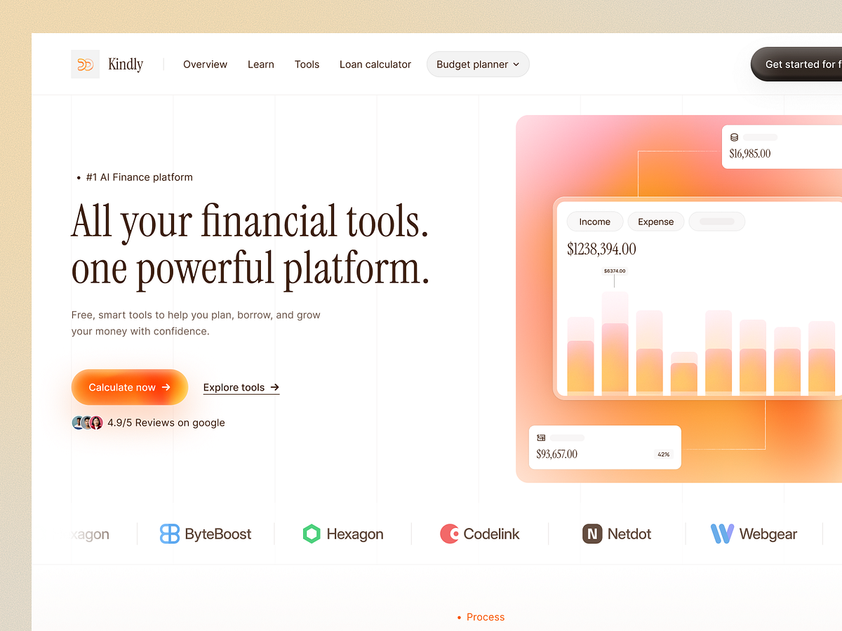 Kindly – Finance Platform Website Redesign Image 2