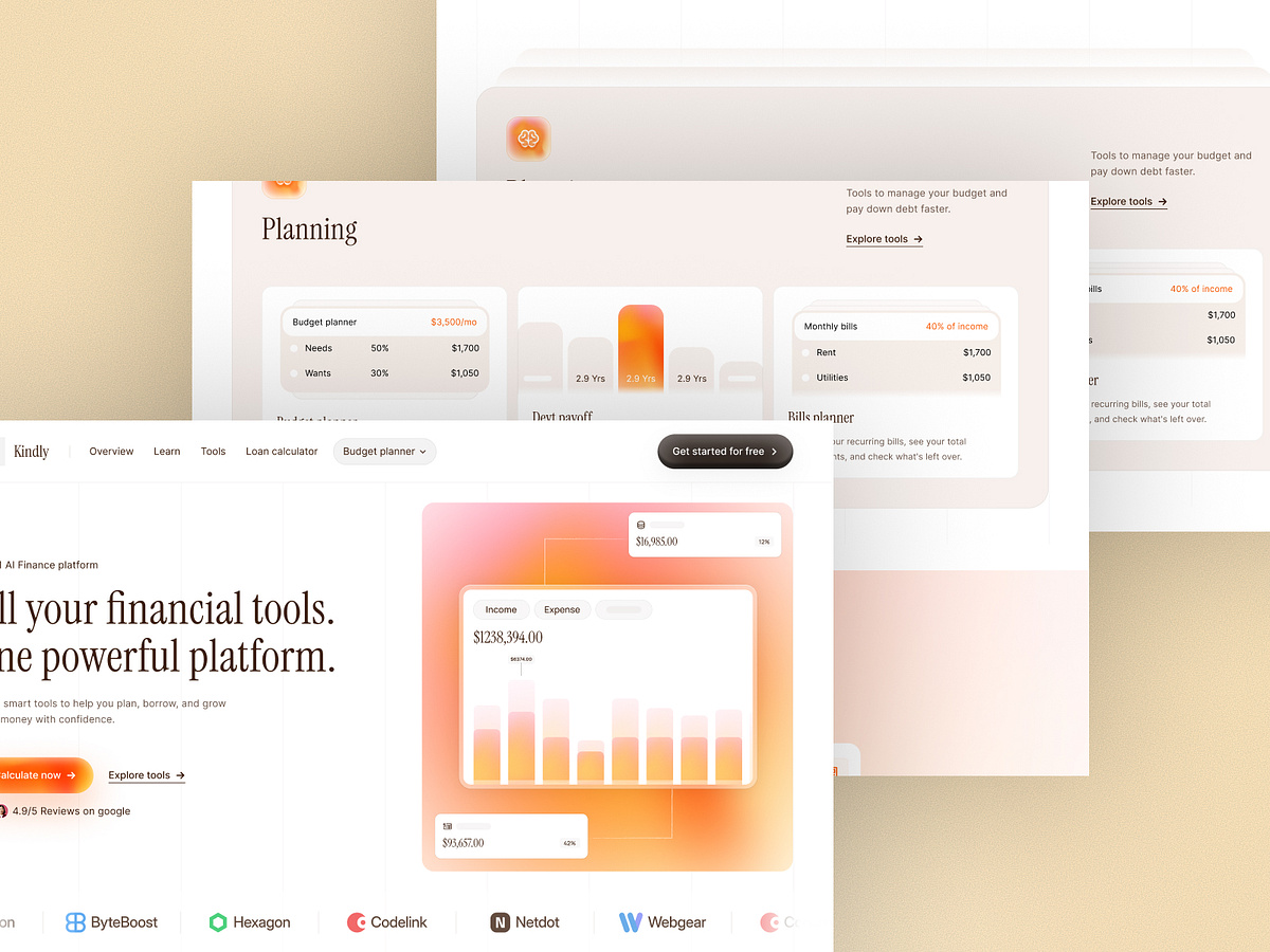 Kindly – Finance Platform Website Redesign Image 3