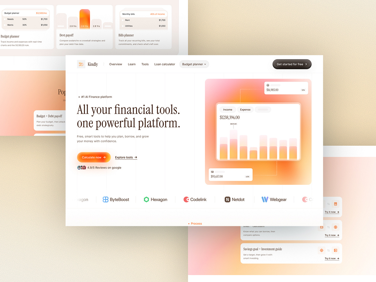 Kindly – Finance Platform Website Redesign Image 4