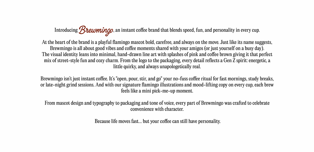 BREWMINGO Instant Coffee Packaging and Illustrations Image 0