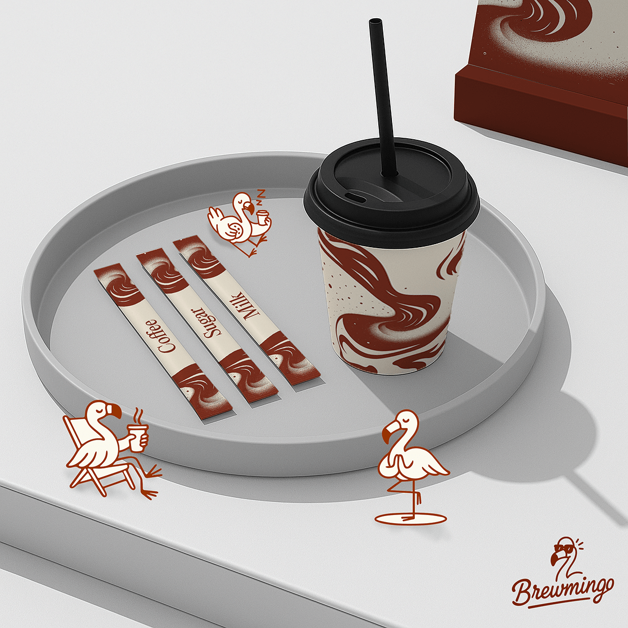 BREWMINGO Instant Coffee Packaging and Illustrations Image 4