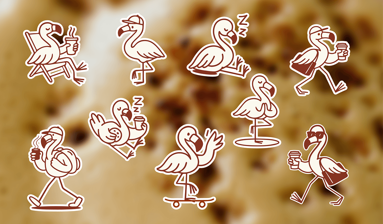 BREWMINGO Instant Coffee Packaging and Illustrations Image 7