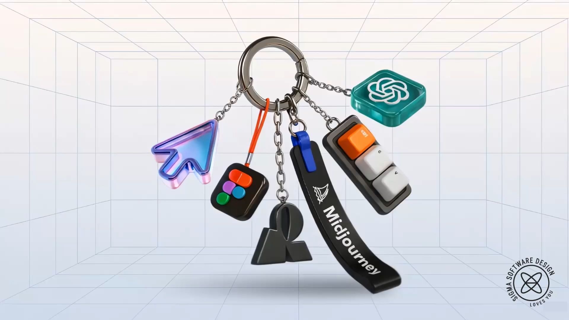 Design Tools Keychain — 3D Animation by Sigma Software Design on Muzli