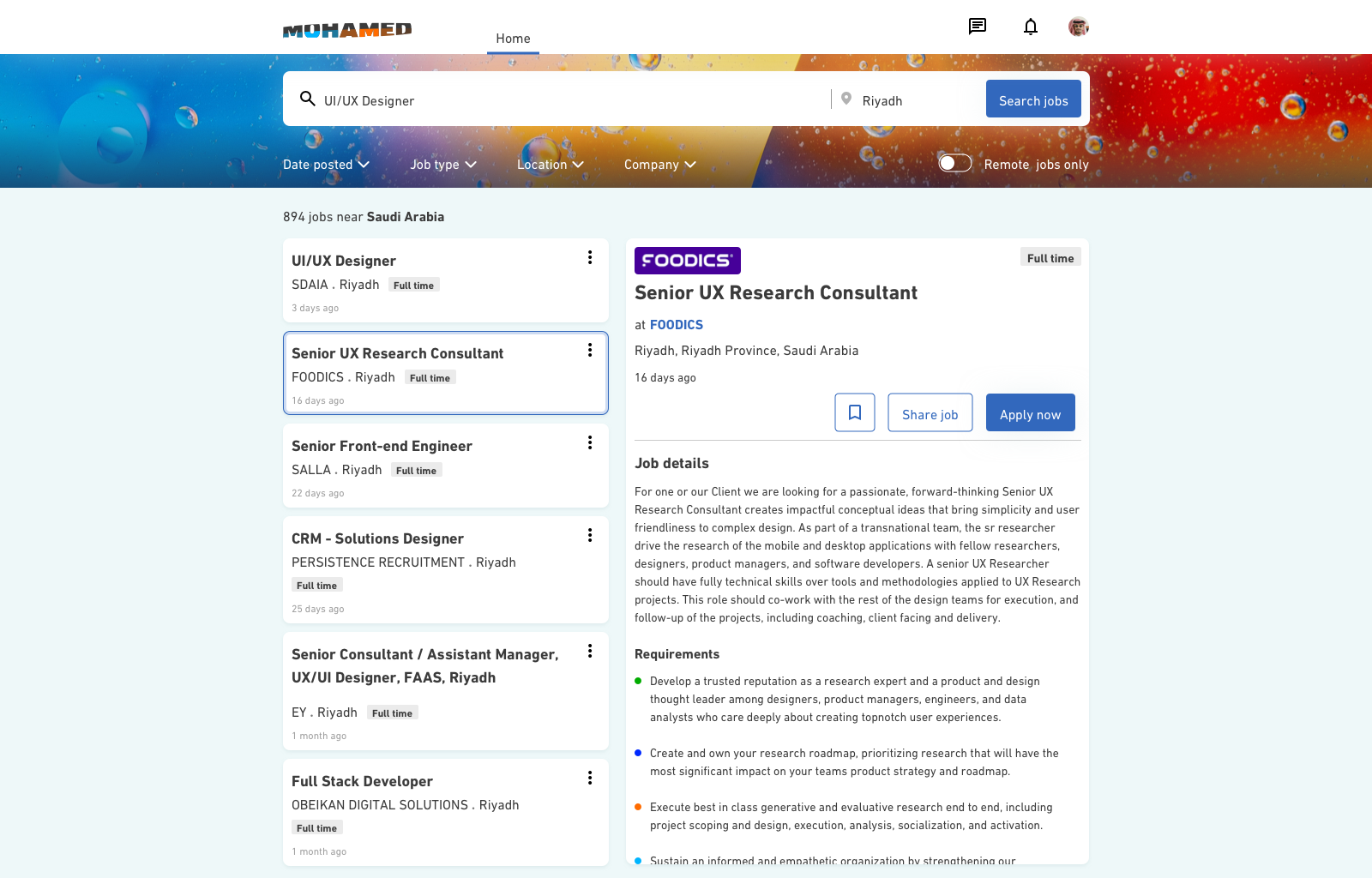 Job Board Design by Mohamed Ismail