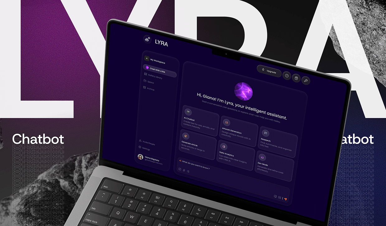 Lyra | AI Chatbot | Modern App UI/UX Design