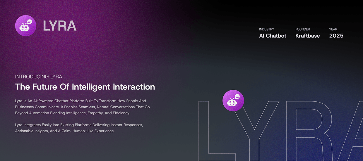 Lyra | AI Chatbot | Modern App UI/UX Design Image 0