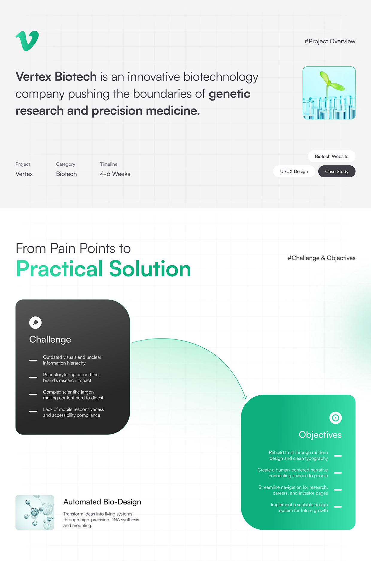 Vertex | Biotechnology Company Website Design Image 0