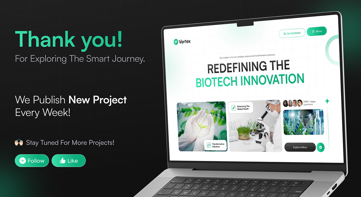 Vertex | Biotechnology Company Website Design Image 10