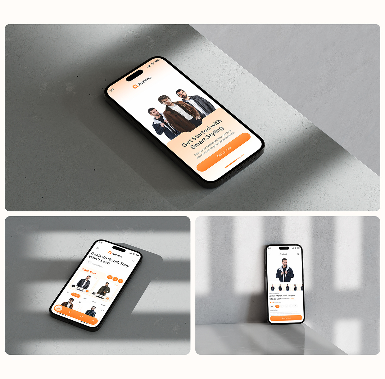 Aurene | Fashion Shopping App UI/UX Design Image 1