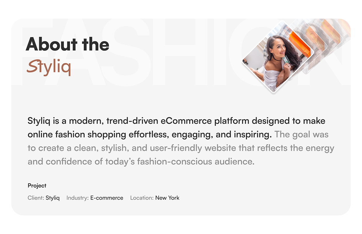 Styliq | Fashion E-Commerce Store | Stylish Shop Design Image 0