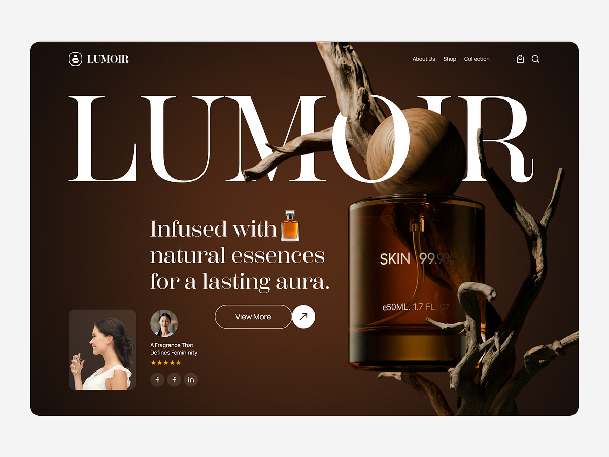 Lumor | Perfume Landing Page Design