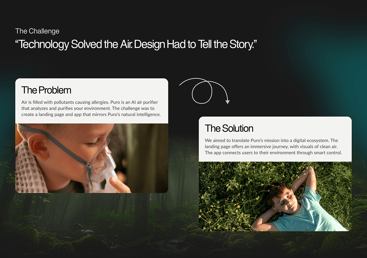 Puro | Air Purifier | Landing Page Design Image 1