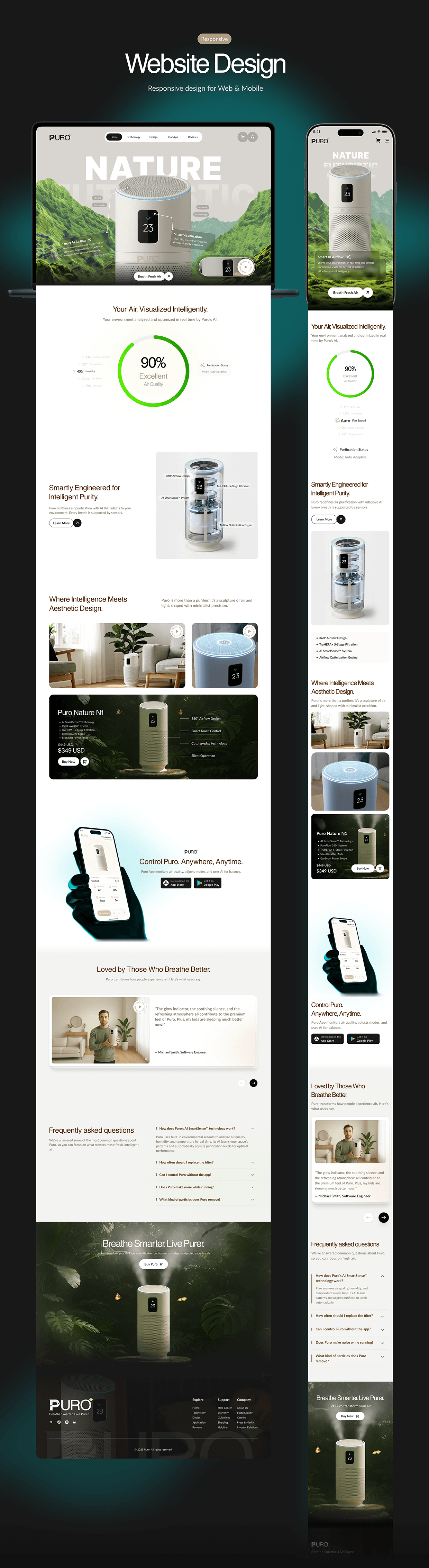 Puro | Air Purifier | Landing Page Design Image 7