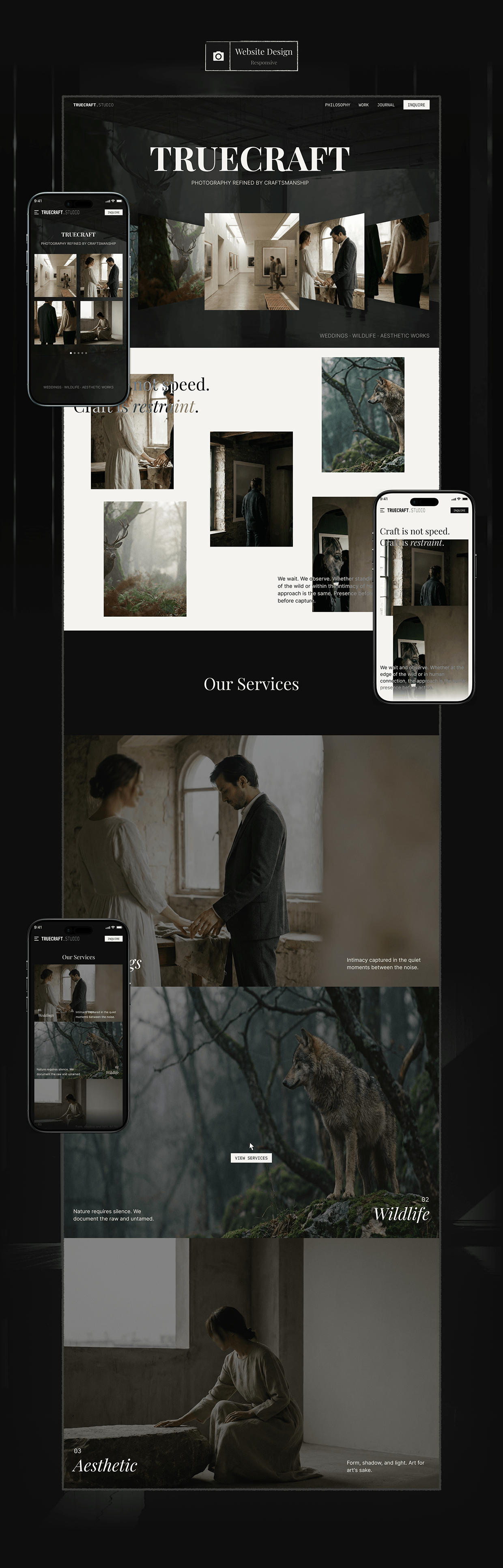 TrueCraft Studio | Minimal Photography Website Design Image 5