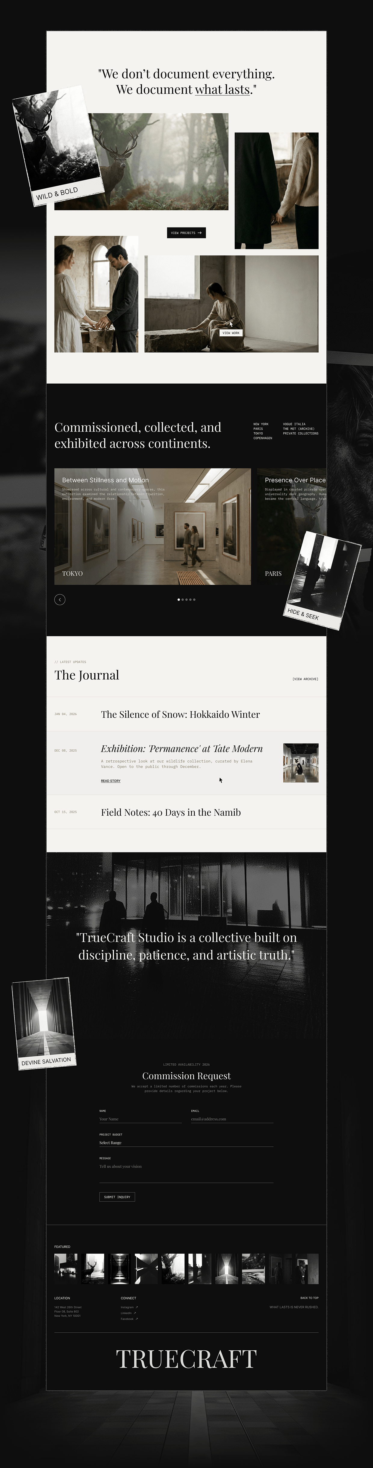 TrueCraft Studio | Minimal Photography Website Design Image 7
