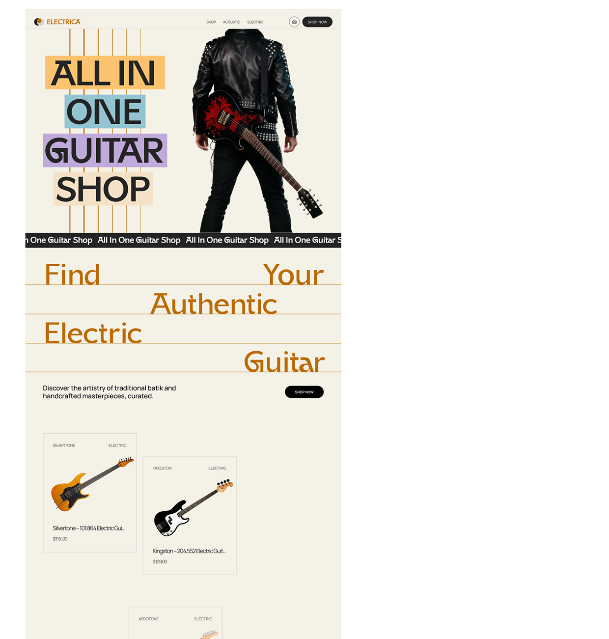 Electrica | E-commerce Guitar Shop UI/UX Design Image 5