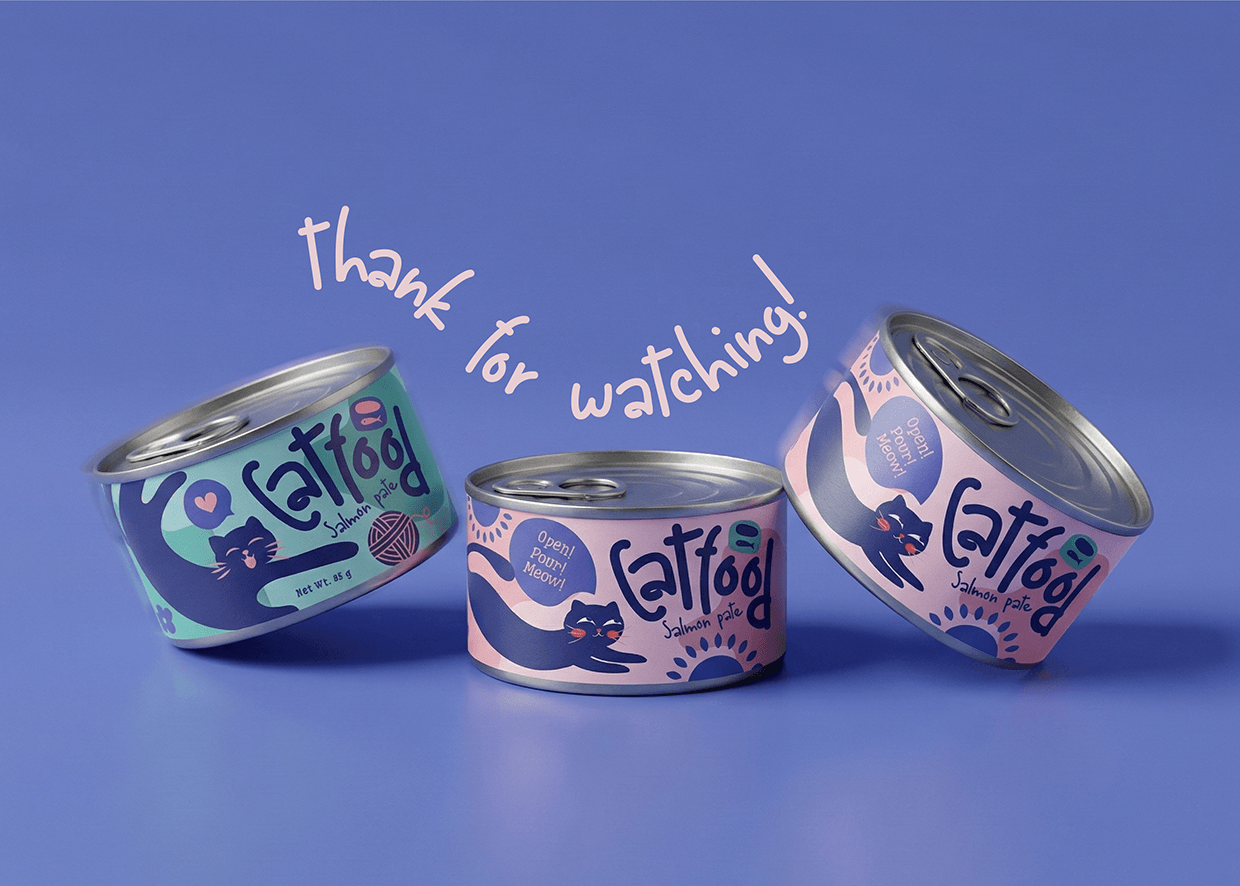 Cute Cat Food Packaging Design Image 8