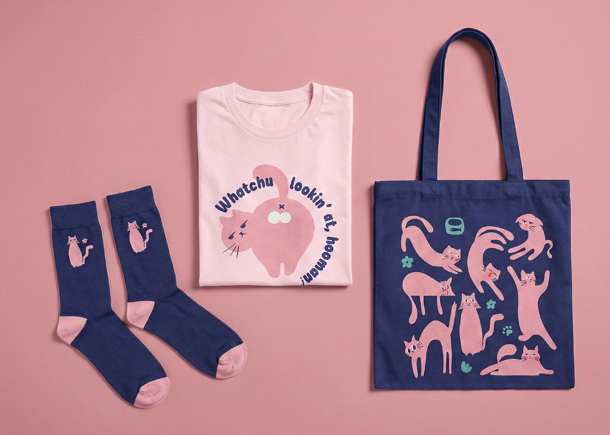 A playful flat vector cat collection designed for versatile prod