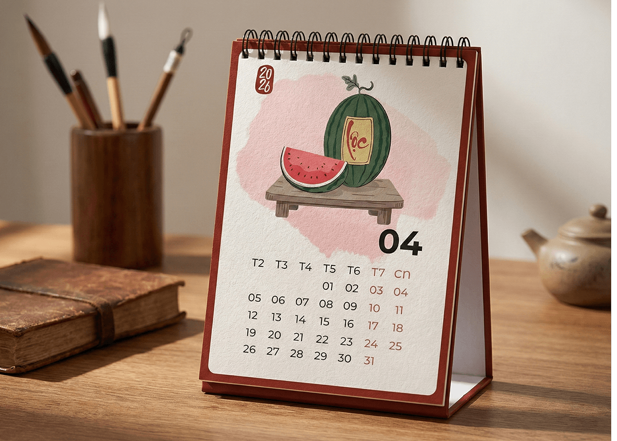 Vietnamese Lunar New Year Desk Calendar 2026 Image 2