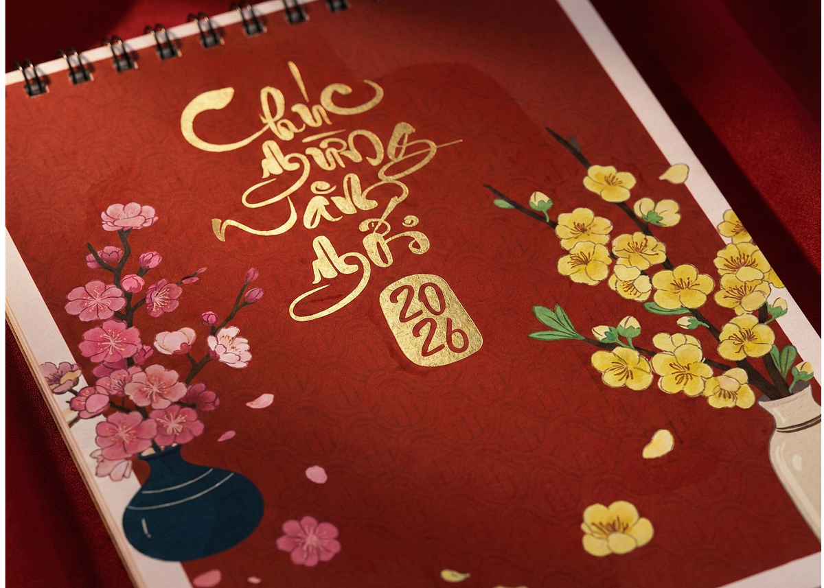 Vietnamese Lunar New Year Desk Calendar 2026 | Tết Table Image 7