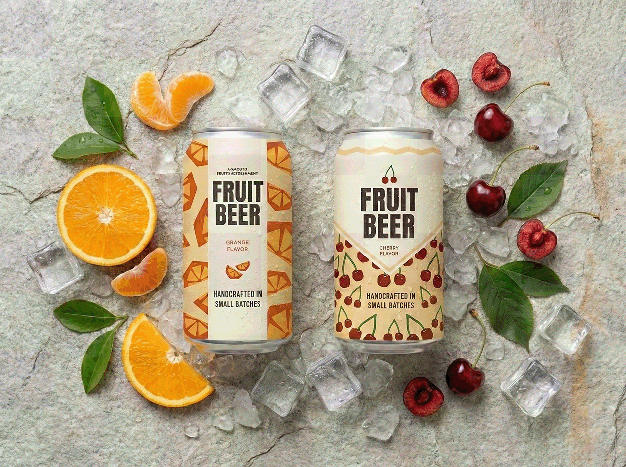 Fruit Beer Can Packaging Design Image 3
