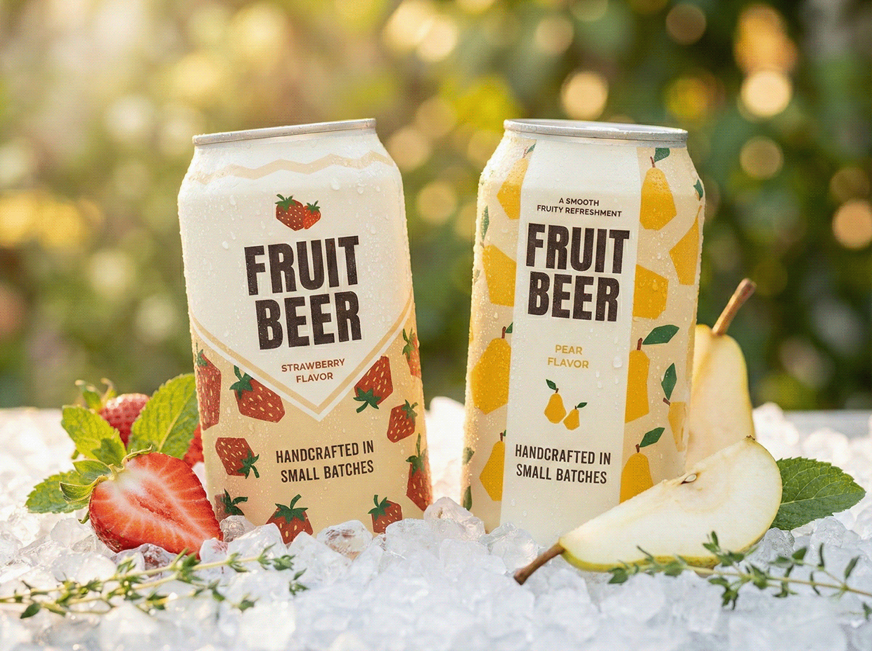 Fruit Beer Can Packaging Design Image 6